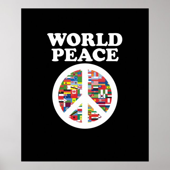 World Peace Support Earth Peace Day Lover Graphic Poster (Front)