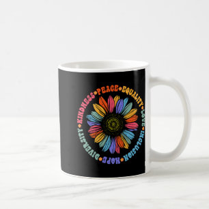 World Peace Supporter Sunflower Floral Outfit Kind Coffee Mug