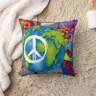 World Peace Throw Pillow