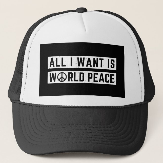 World Peace Trucker Hat (Front)