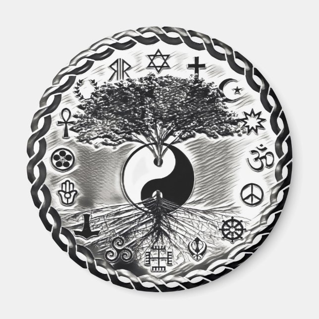 World Peace Yin Yang Magnet (Front)