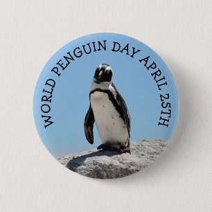 World Penguin Day April 25th Holiday Button