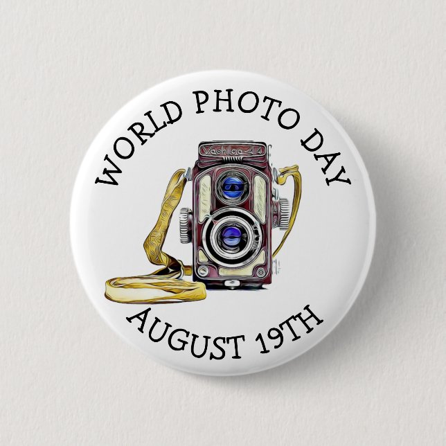 World Photo Day August 19th button (Front)