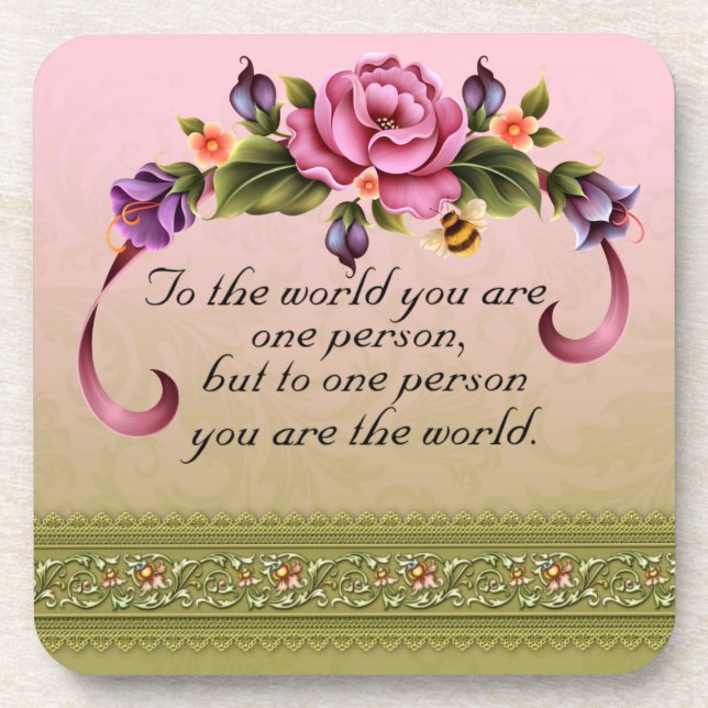 World Plastic coasters/cork back - set of 6 Coaster (Front)