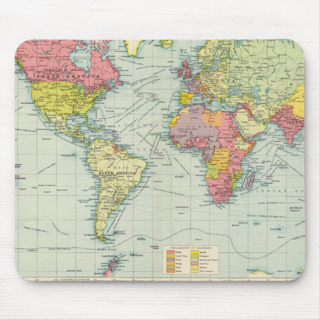 World political Map Mouse Pad (Front)