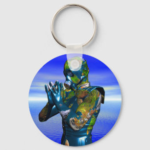 World Pollution Key Ring