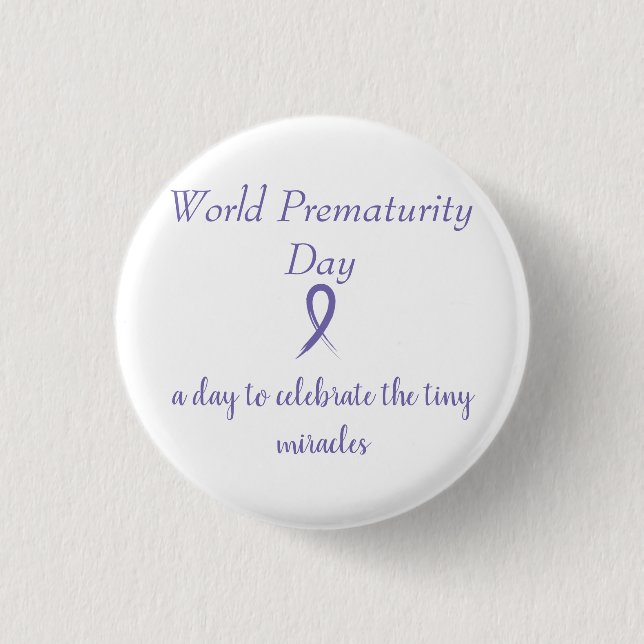 World Prematurity Day button (Front)