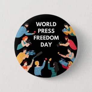 World Press Freedom Day 6 Cm Round Badge