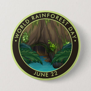 World Rainforest Day 7.5 Cm Round Badge