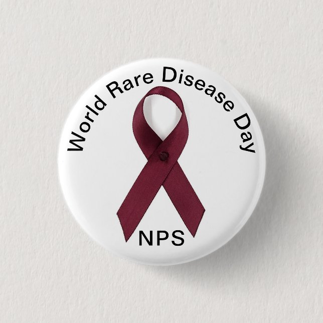 World Rare Disease Day, NPS 3 Cm Round Badge (Front)