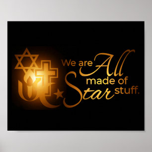 World religions all made of star stuff   poster