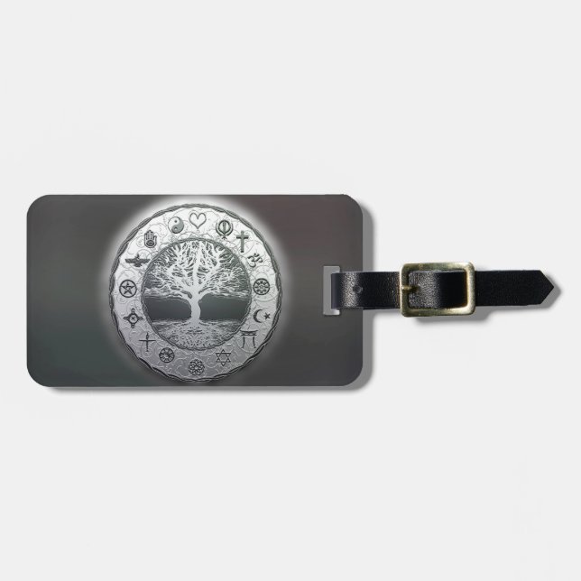World Religions Tree of Life Luggage Tag (Front Horizontal)
