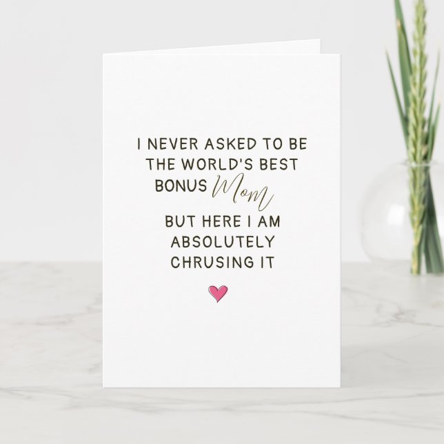 World’s Best Bonus Mom Quote Card (Front)