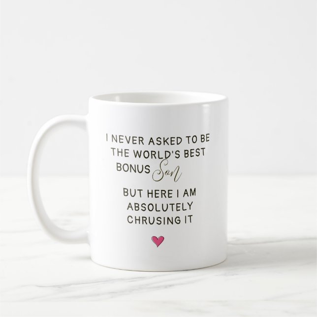 World’s Best Bonus Son Quote Coffee Mug (Left)