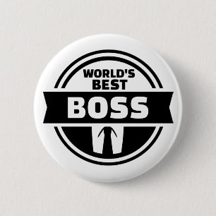 World’s best boss 6 cm round badge