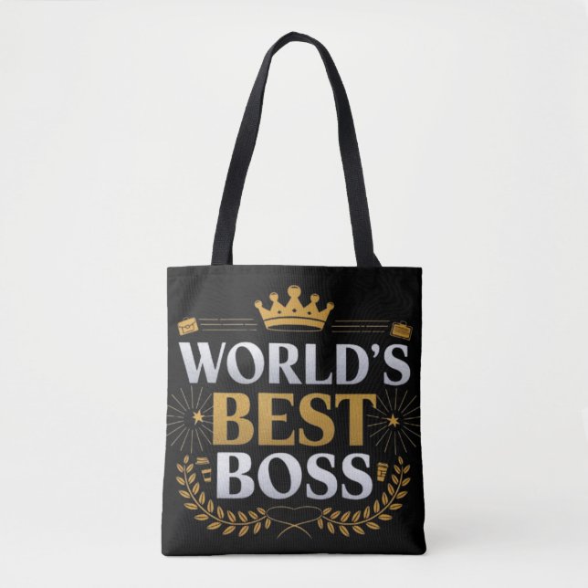 world,s best boss tote bag (Front)