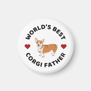 World’s Best Corgi Father Proud Dog Dad Gift Magnet