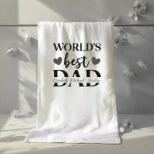 World’s Best Dad Personalised Bath Towel