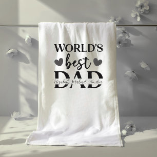 World’s Best Dad Personalised Bath Towel