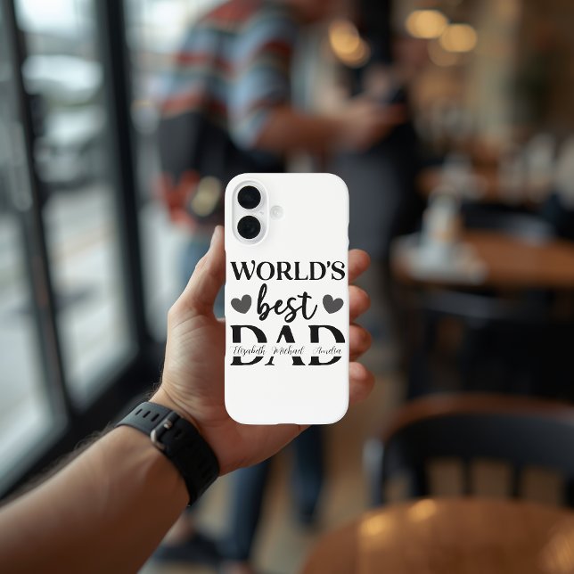 World’s Best Dad Personalised iPhone 16 Case (Creator Uploaded)