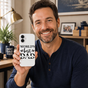 World’s Best Dad Personalised iPhone 16 Case