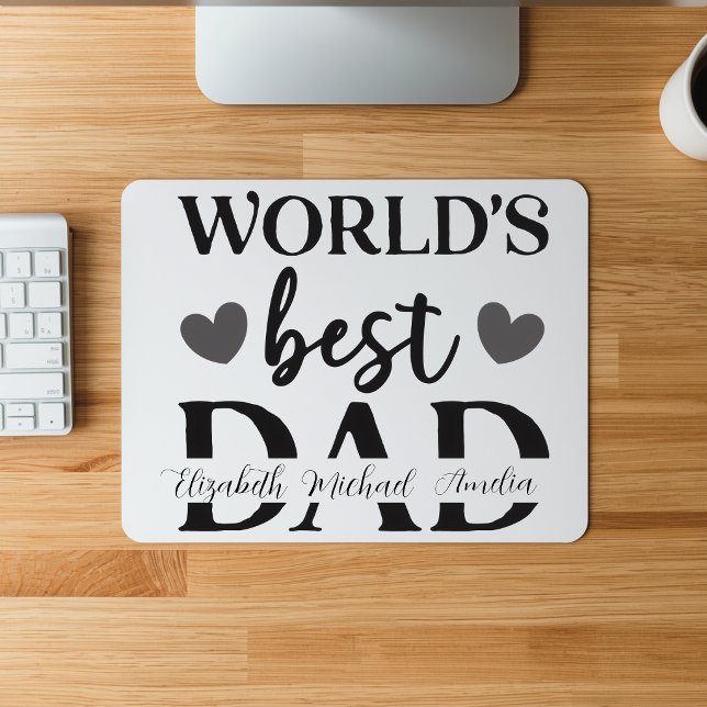 World’s Best Dad Personalised Mousepad (Creator Uploaded)