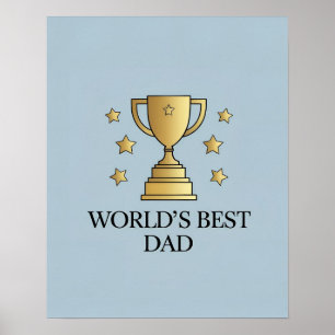 World’s Best Dad Trophy Digital Poster