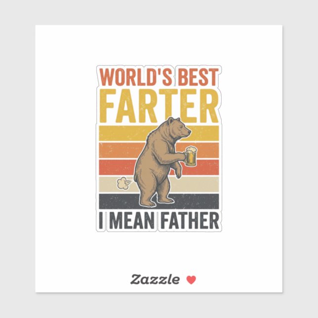 World’s Best Farter Funny Father Bear (Sheet)