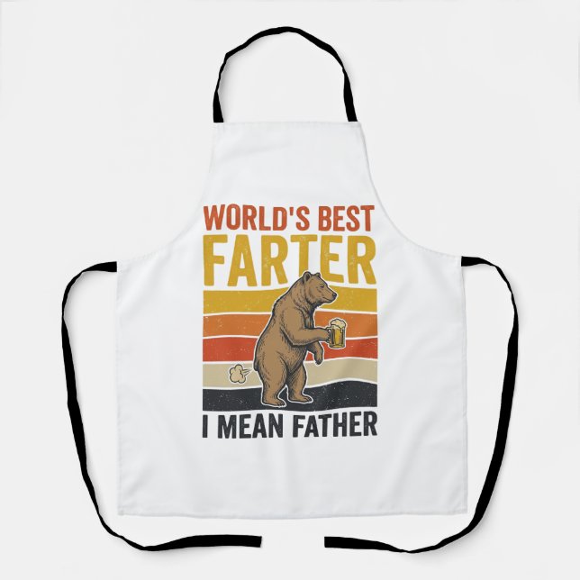 World’s Best Farter Funny Father Bear Apron (Front)