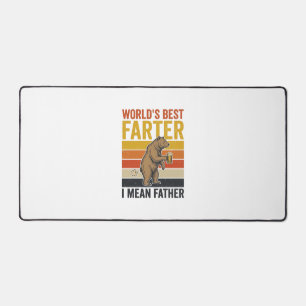 World’s Best Farter Funny Father Bear Desk Mat