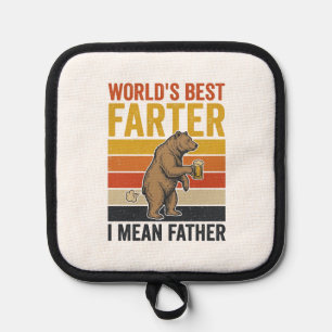 World’s Best Farter Funny Father Bear Pot Holder
