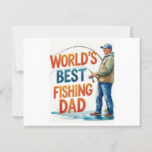 World’s Best Fishing Dad Watercolor Card