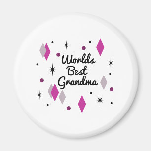 World’s Best Grandma Midcentury Magnet
