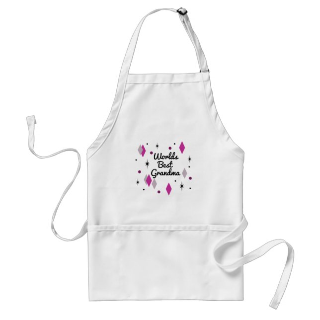 World’s Best Grandma Midcentury Standard Apron (Front)