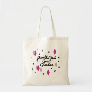 World’s Best Great Grandma Midcentury Tote Bag