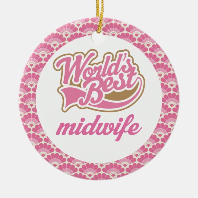 World’s Best Midwife Gift Ornament (Front)