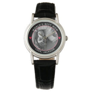 World’s Best MOM with hearts Watch