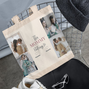 World’s Best Mum – Heart Photo & Custom Text Tote Bag
