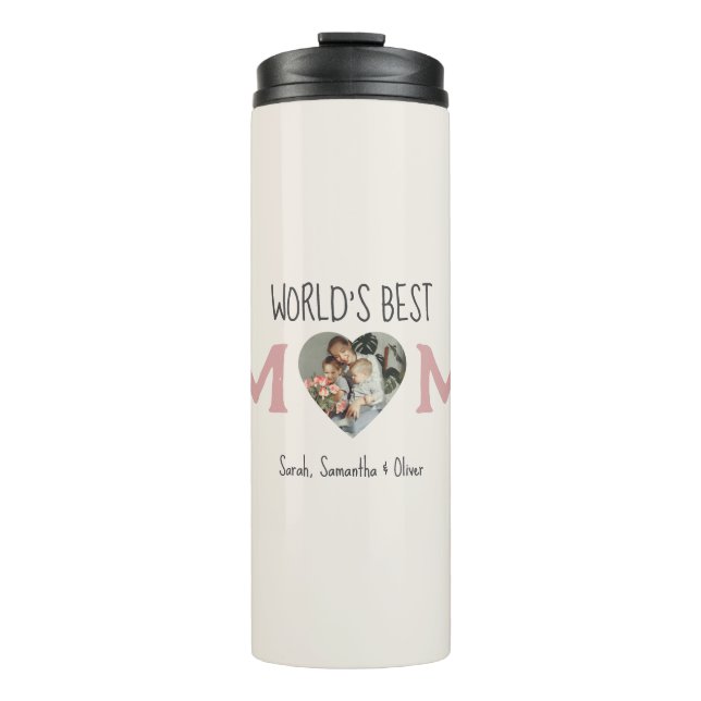 World’s Best Mum – Photo Collage Gift |  Thermal Tumbler (Front)