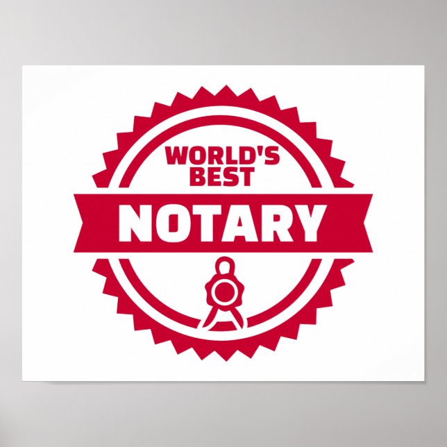 World’s best notary poster (Front)