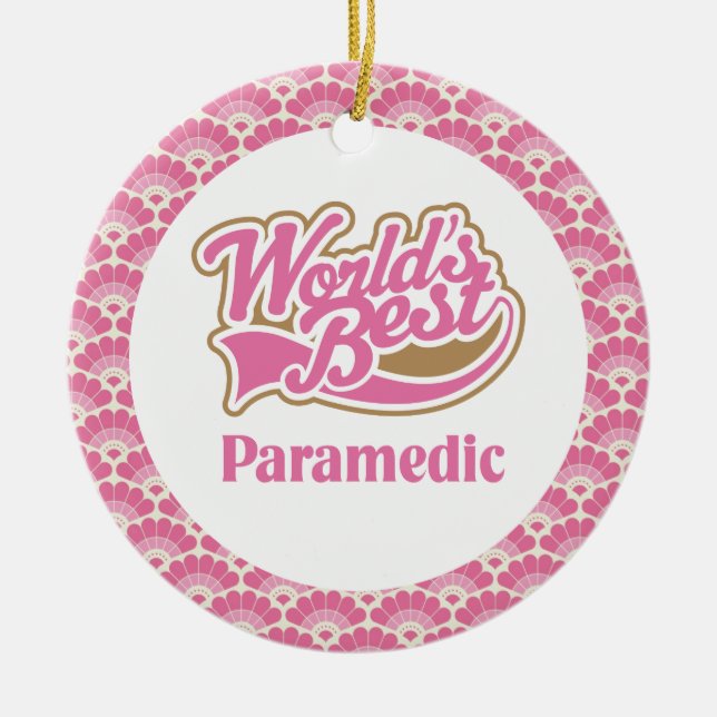 World’s Best Paramedic Gift Ornament (Front)