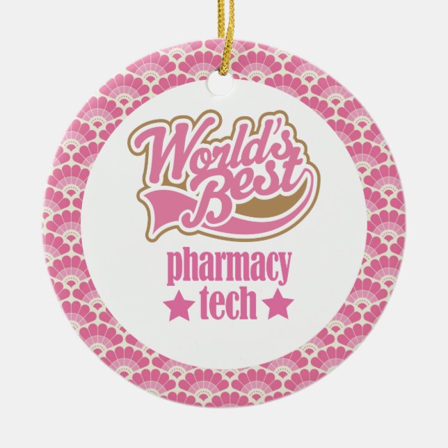 World’s Best Pharmacy Tech Gift Ornament (Front)