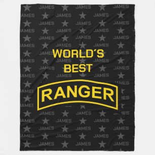 World´s Best Ranger Custom Name Fleece Blanket