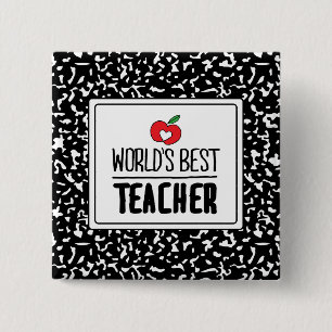 World’s Best Teacher Appreciation Teacher Day 15 Cm Square Badge