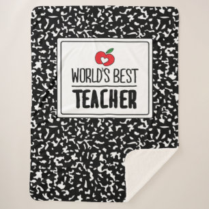 World’s Best Teacher Appreciation Teacher Day Sherpa Blanket