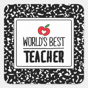 World’s Best Teacher Appreciation Teacher Day Square Sticker