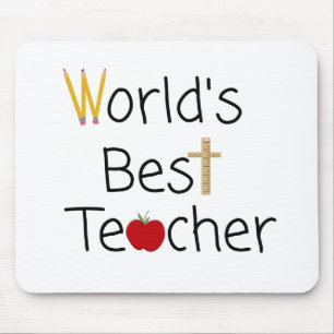 World’s Best Teacher Cool School Supplies Mouse Pad