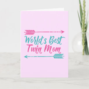 World’s Best Twin Mum Pretty Mother’s Day Card