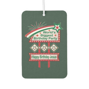 World’s Biggest Birthday Party Marquee Car Air Freshener