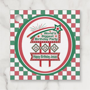 World’s Biggest Birthday Party Marquee Favour Tags